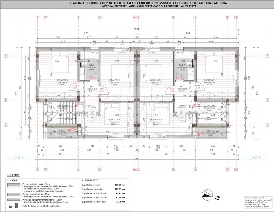 Casa  4 camere,  115 mp utili, 200 mp teren