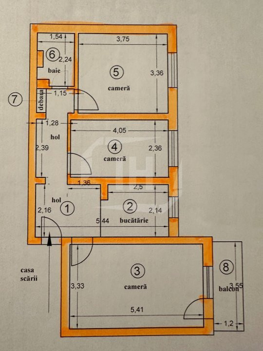 Apartament renovat cu 3 camere decomandat, zona Gruia