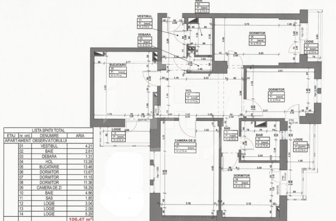 Apartament 4 camere, modern, etajul 2, zona Observatorului