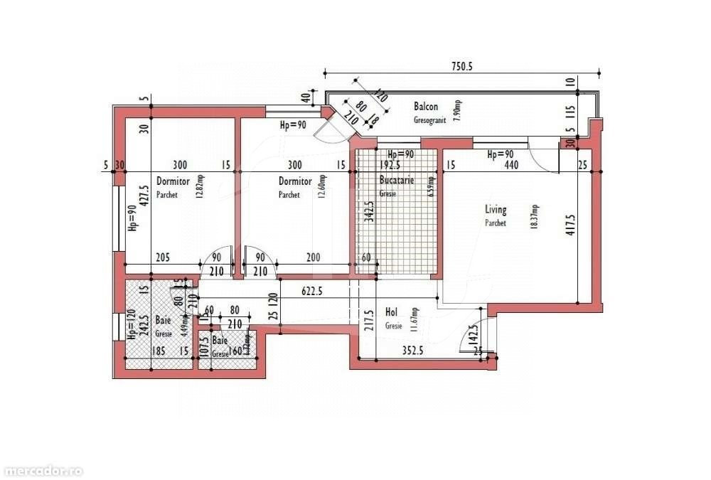 Apartament cu 3 camere 69 mp utili, 2 parcari, zona Eugen Ionesco