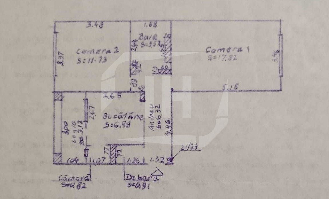 Apartament cu 2 camere decomandat | etaj 1 | zona Iulius Mall