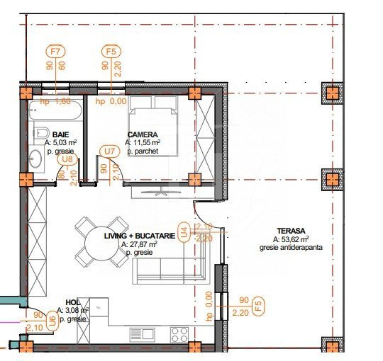 Apartament 2 camere, etajul 1, in ansamblu rezidential