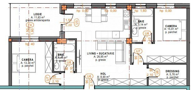 Apartament 3 camere, etaj intermediar,  ansamblu privat