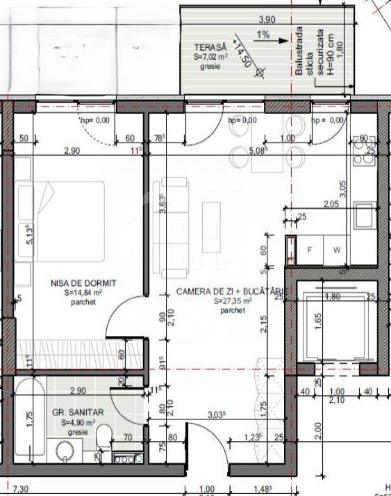 Apartament 2 camere, bloc nou cu parcare subterana