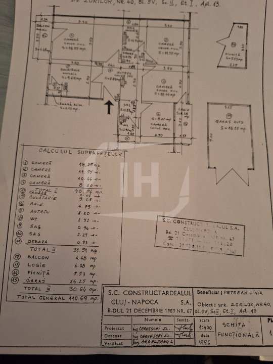 Apartament 4 camere, decomandat, 2 balcoane, zona Spital Recuperare